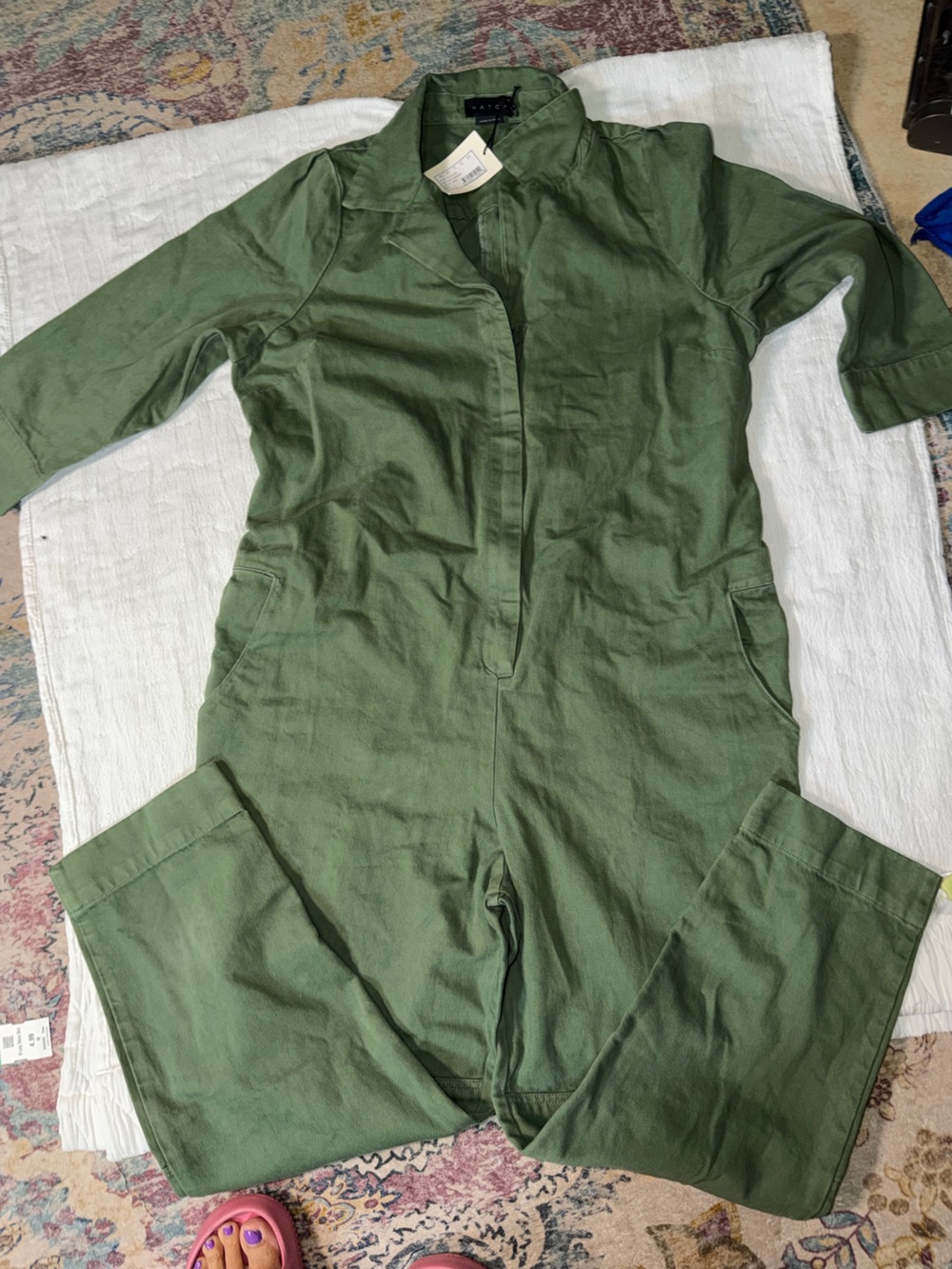 Hatch Olive Green Utility Jumpsuit Jacket
